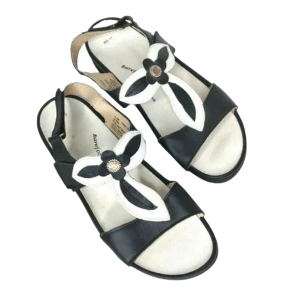 Barefoot Freedom Alana Black & White Sandals
